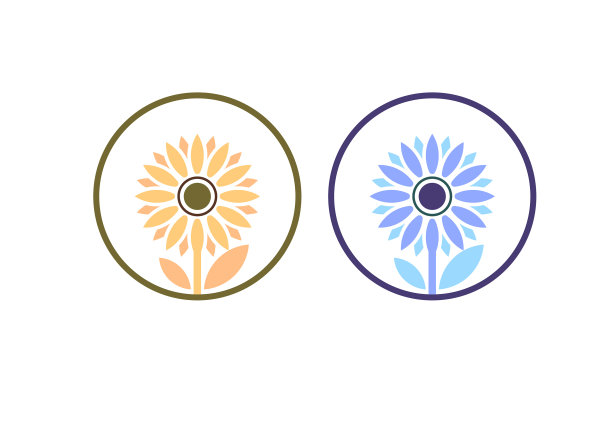 向日葵标志模板自然图标设计图片下载