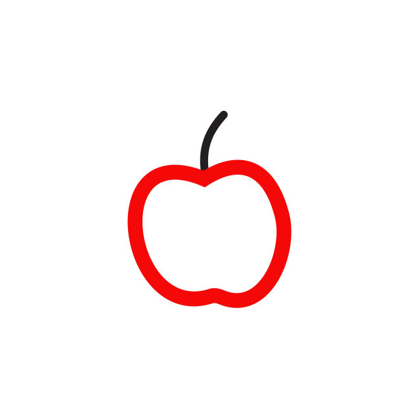 苹果水果图标标识设计模板图片下载