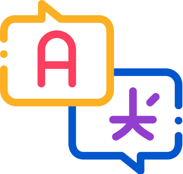 说着不同语言的图标细线图片下载