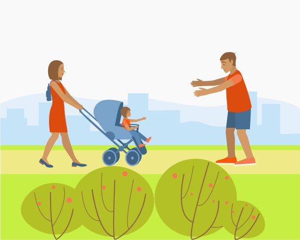 妈妈在婴儿车里放着大黄图片下载