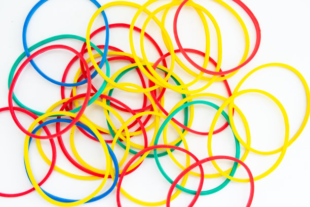 白色背景上的橡皮筋图片下载