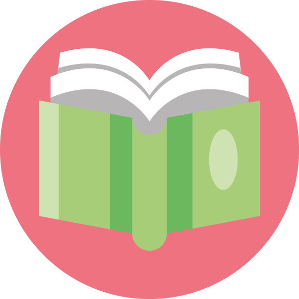 学术书籍图标彩色块风格图片下载