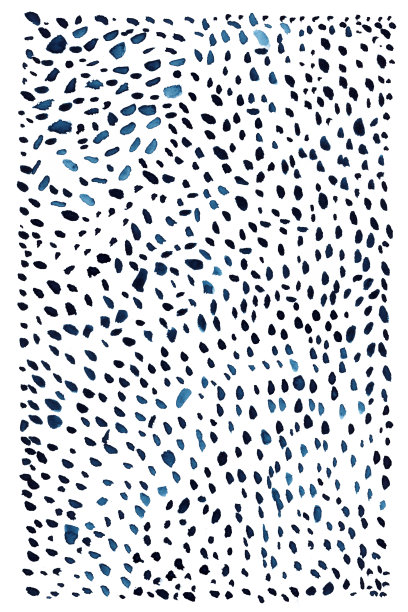 蓝色笔触点水彩条纹孤立的白色背景图片下载