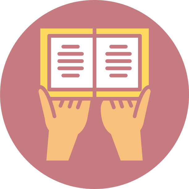 手捧一本书图标块样式设计图片下载