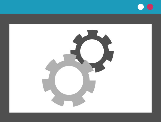 网页模板与齿轮平面风格图片下载