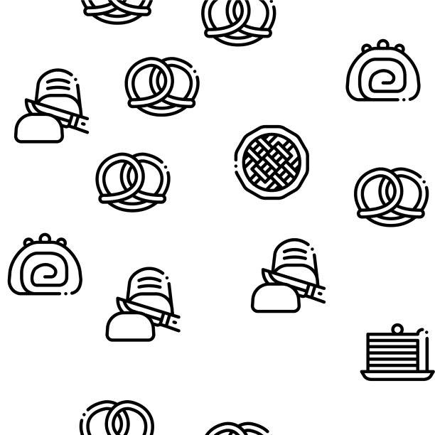 烘焙美味食品无缝图案图片下载