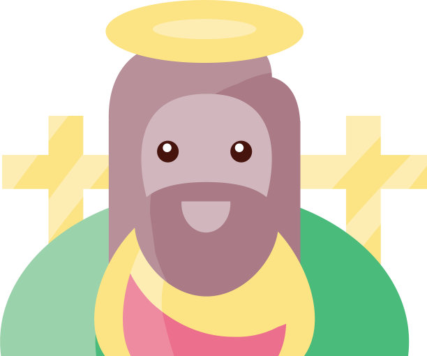 耶稣基督的宗教象征在白色的背景上图片下载