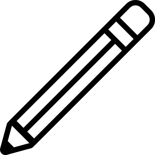 铅笔文具线条风格图标图片下载