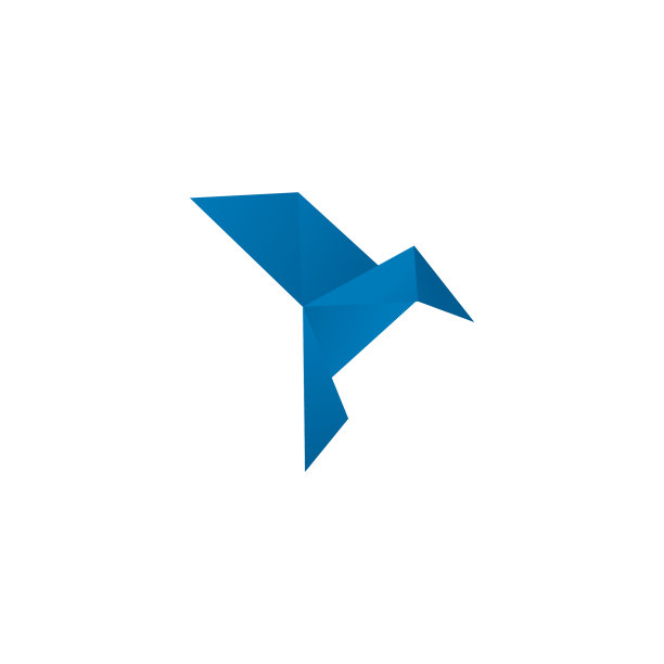 折纸鸟图标标志设计模板图片下载