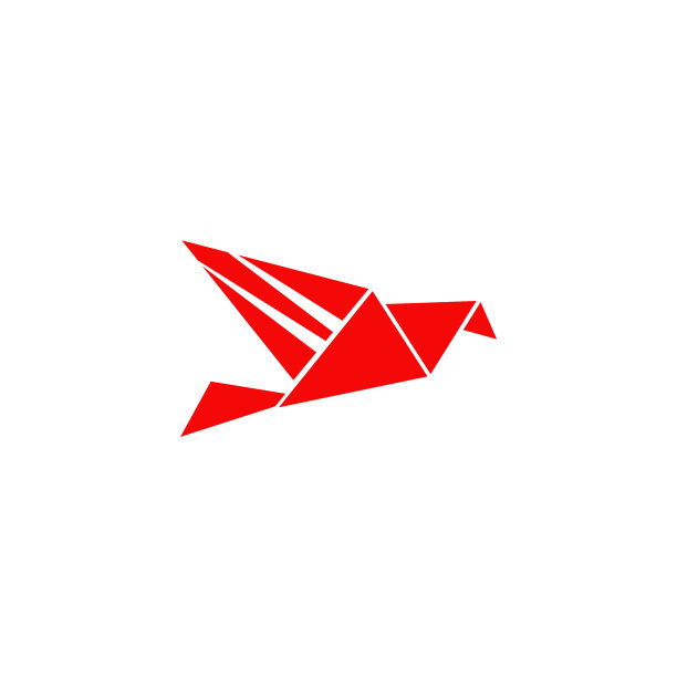 折纸鸟图标标志设计模板图片下载