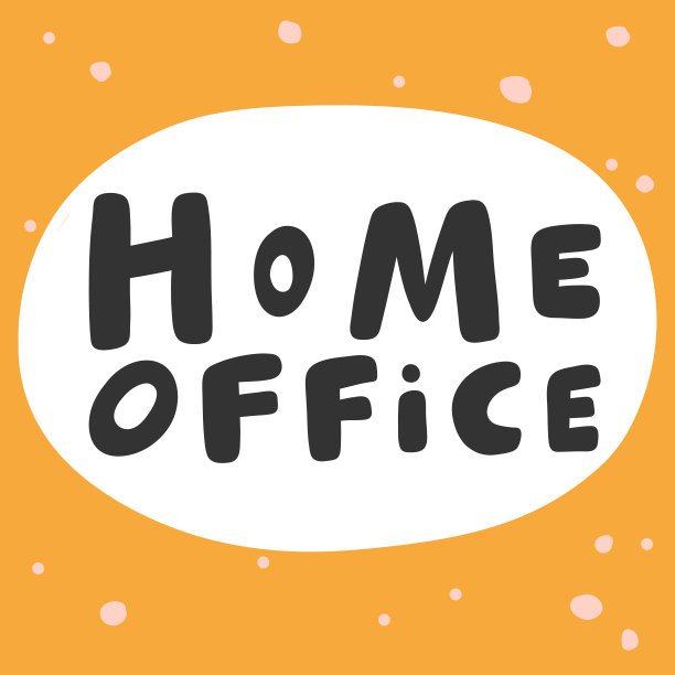 家庭办公室社交媒体内容贴纸矢量手绘插画设计图片下载