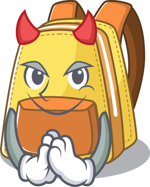 恶魔儿童学校背包卡通人物图片下载