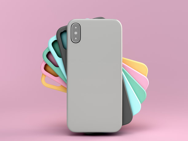 彩色手机壳展示展示3d渲染彩色背景图片下载