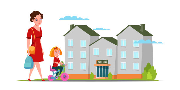 妈妈带着小女儿平图片下载