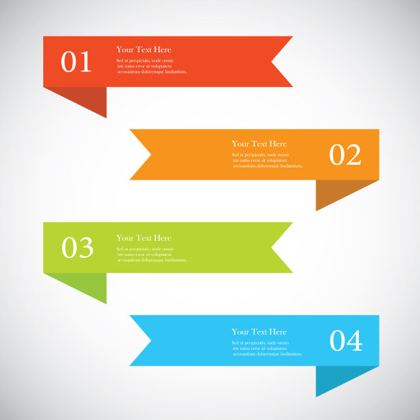 一套彩带横幅图片下载