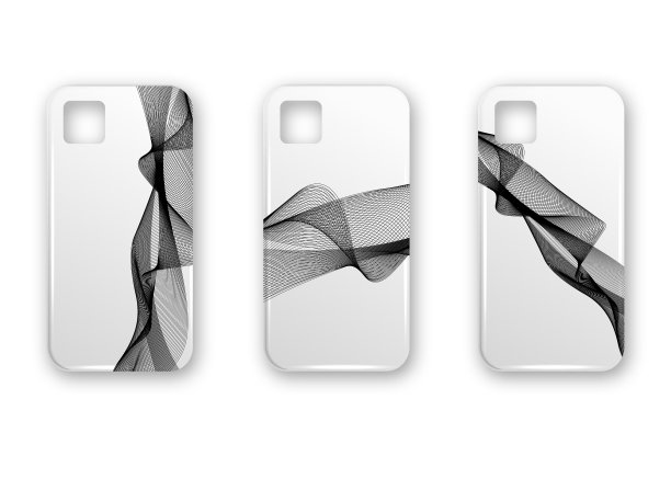 设置白色现实手机情况与烟雾波图片下载