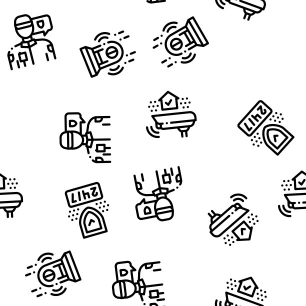 安全机构属性保护图标设置矢量图片下载