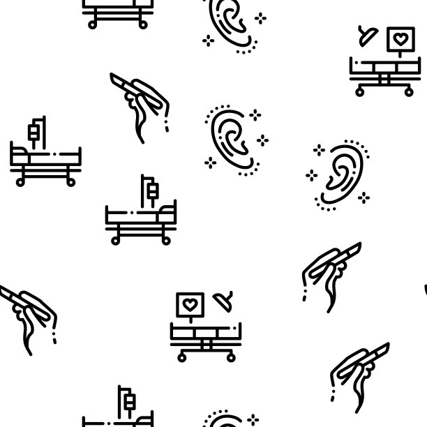 整形外科诊所无缝模式向量图片下载