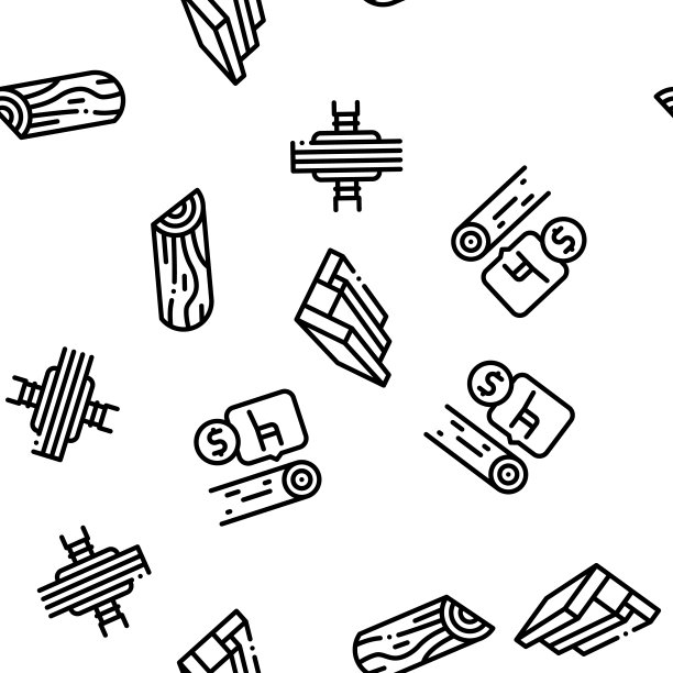 木业生产厂家无缝模向量图片下载