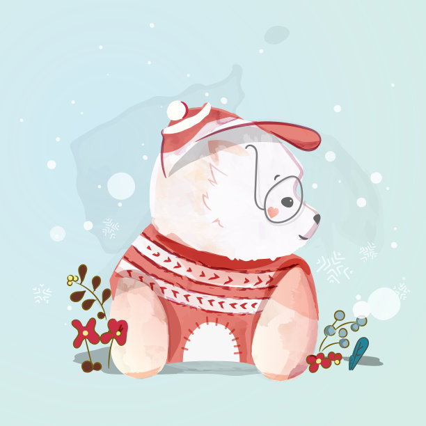 涂鸦野生动物画水彩画在花。图片下载