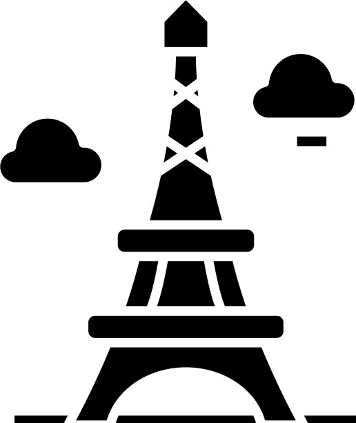 巴黎黑色标志概念图片下载