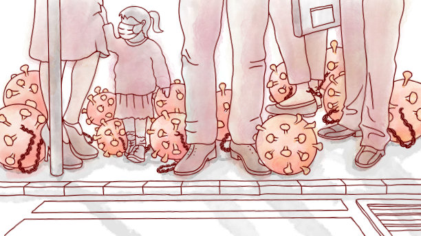 电晕病毒是人类在红绿灯前的枷锁图片下载