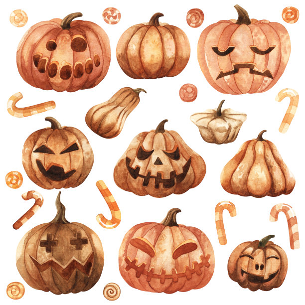 万圣节的南瓜。图片下载