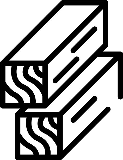 建筑木图标轮廓风格图片下载