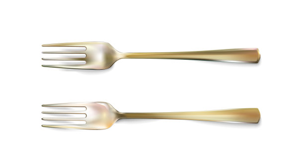 叉孤立的现实镀金对象上的白色图片下载