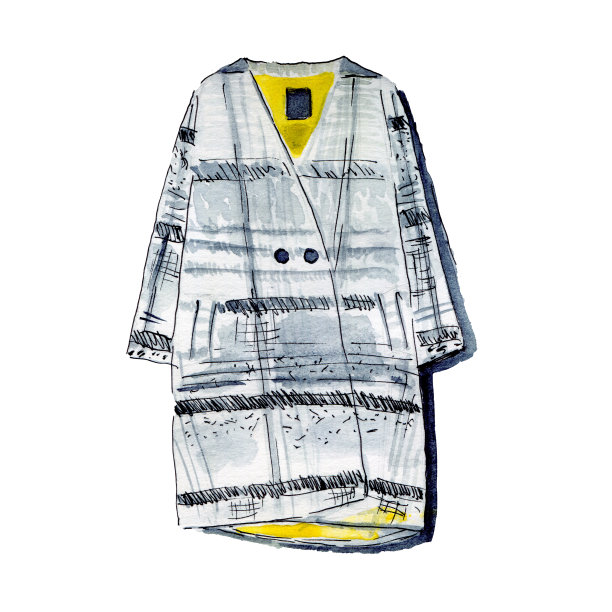 一件大衣的手绘草图图片下载