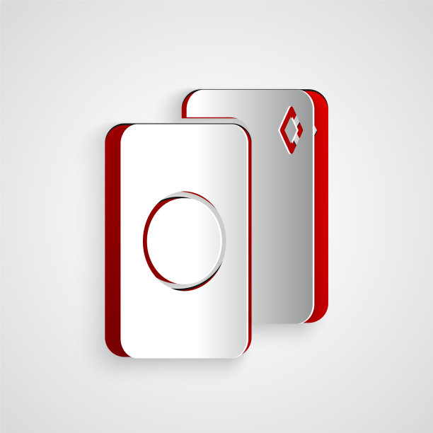 纸切牌上扑克牌图标孤立图片下载