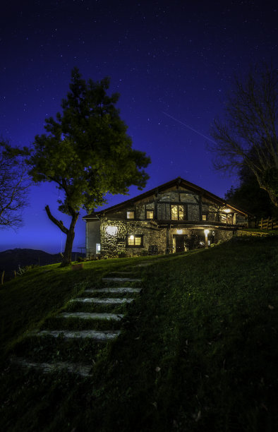 农舍里的星夜图片下载