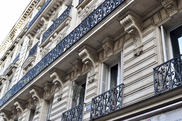 法国公寓的正面。图片下载