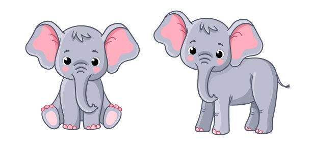 让小象摆出不同的姿势图片下载