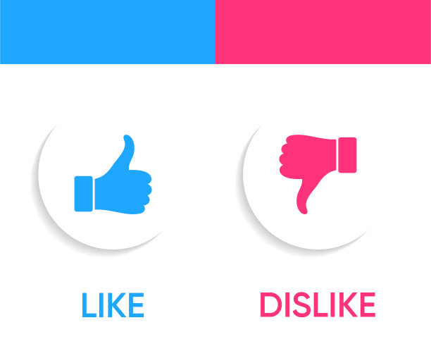 喜欢和不喜欢用拇指的图标图片下载