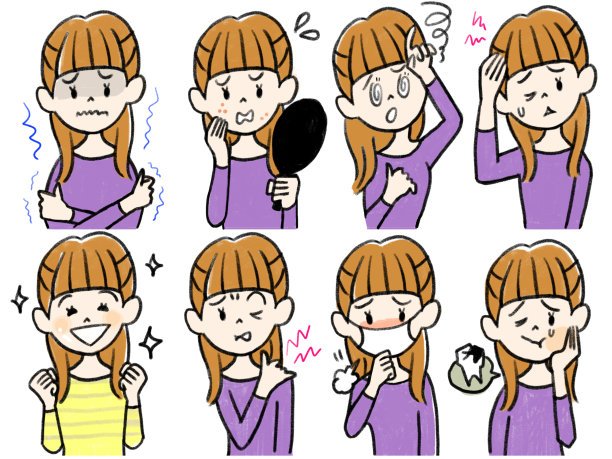 一组有各种症状的女人图片下载