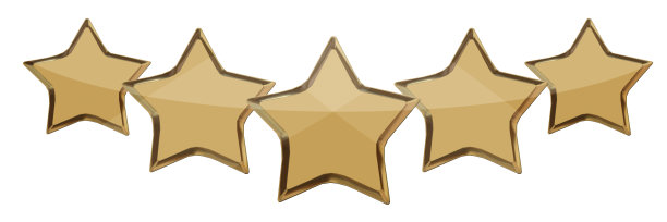 5颗星5颗星5颗金孤立为背景- 3d渲染图片下载