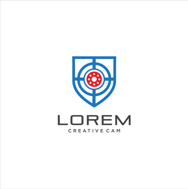 盾相机标志图标设计安全CAM图片下载