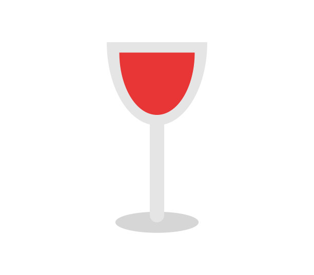 酒杯图标在白色的背景图片下载