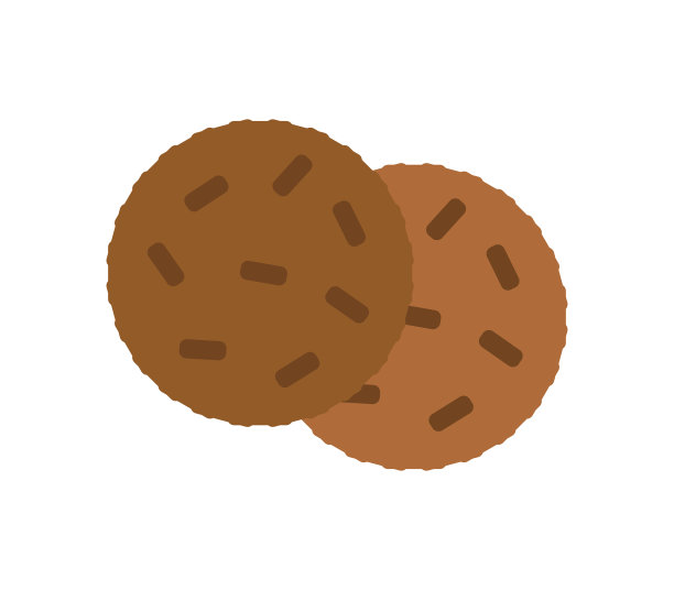 饼干图标在白色的背景图片下载