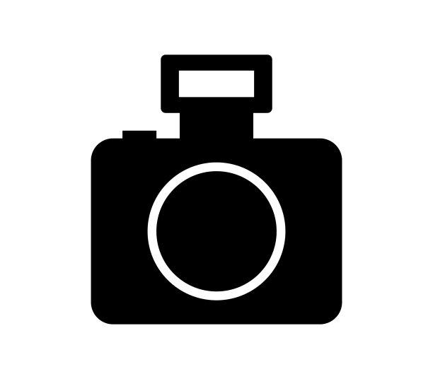 相机图标在白色背景图片下载