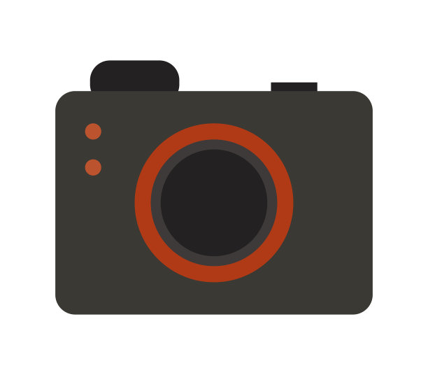 相机图标在白色背景图片下载