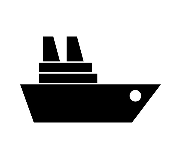 船图标在白色背景图片下载