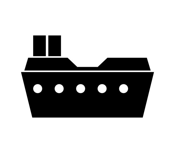 船图标在白色背景图片下载