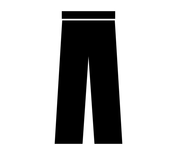 裤子图标上的白色背景图片下载