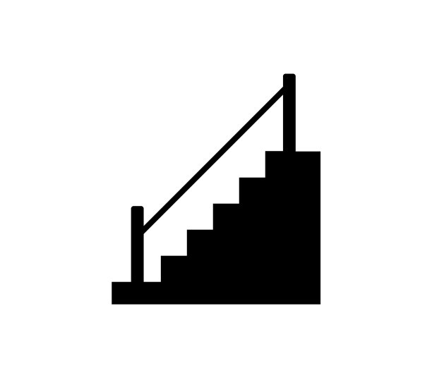 梯子图标在白色的背景图片下载