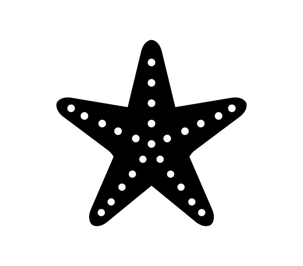 海星图标在白色背景图片下载