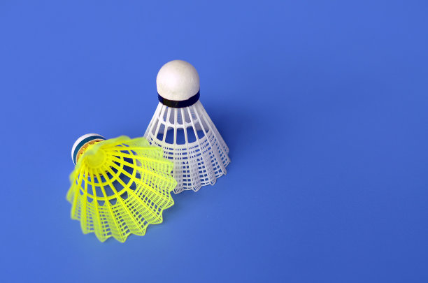 黄色和白色的羽毛球图片下载