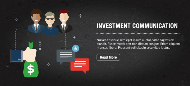 投资沟通理念旗帜互联网图片下载