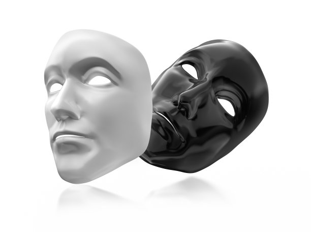 黑白剧场面具图片下载